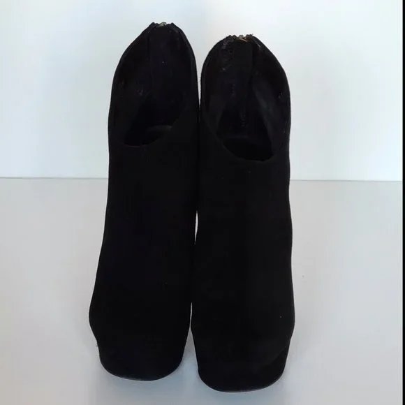 Black Suede Steve Madden Gavvin Platform Booties Size 7.5 - Picture 3 of 7